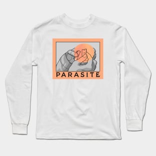 Peach Contour with Title (Parasite) Long Sleeve T-Shirt